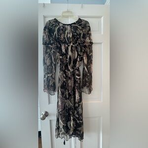 knee length dresses for ladies Rubaiyat  MEMENTO BUTTONED MIDI DRESS